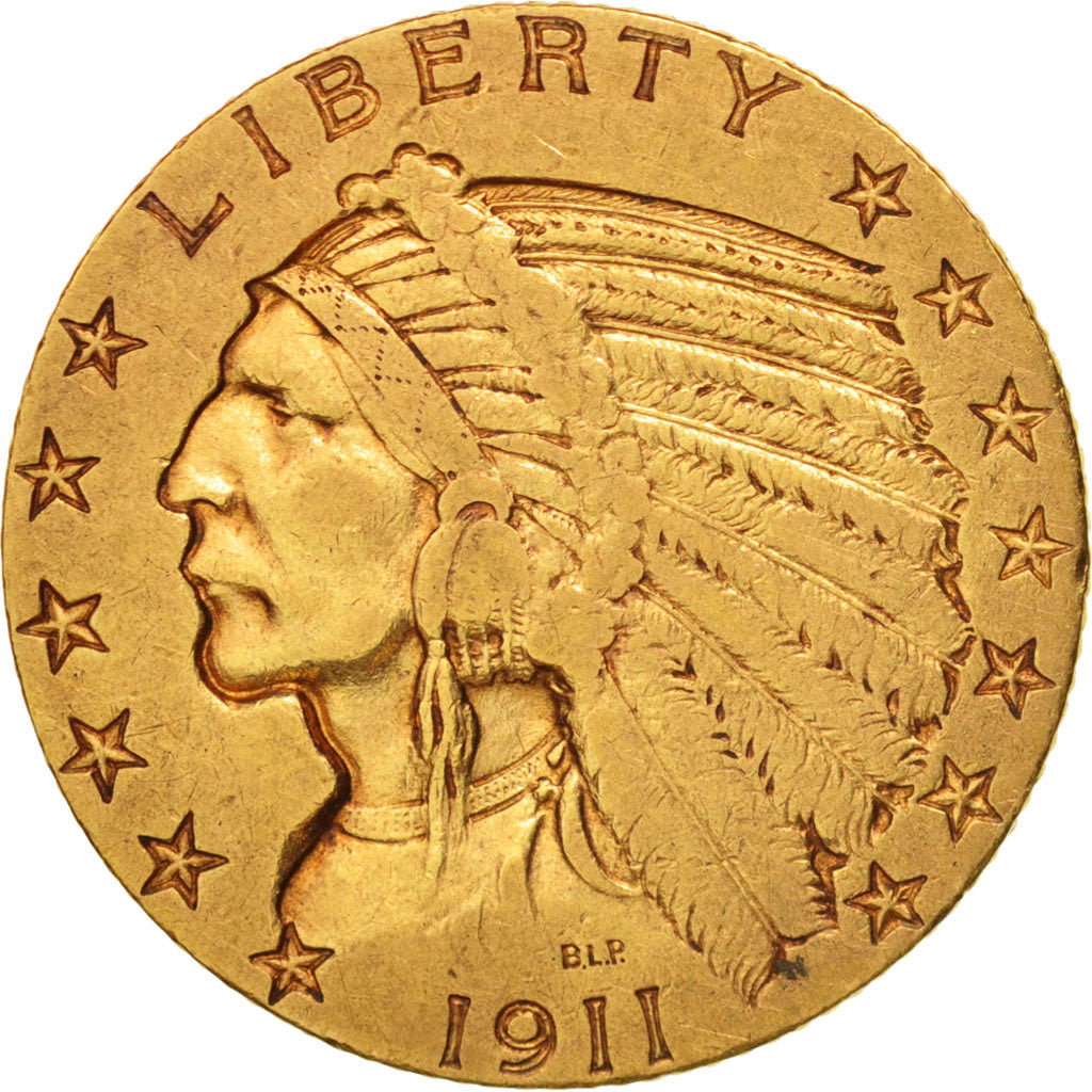 United States, Indian Head, $5, 1911, Philadelphia, EF(40-45), Gold, KM:129