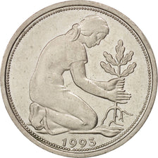 Monnaie, République fédérale allemande, 50 Pfennig, 1993, Karlsruhe, SUP+
