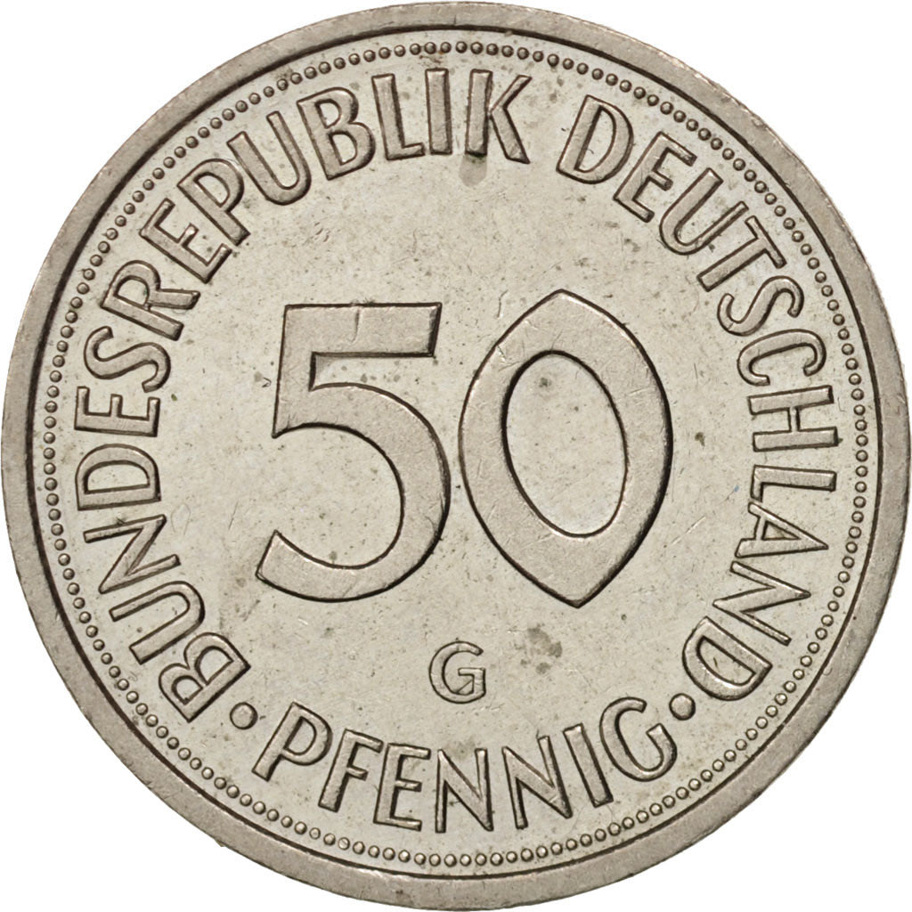 Monnaie, République fédérale allemande, 50 Pfennig, 1993, Karlsruhe, SUP+