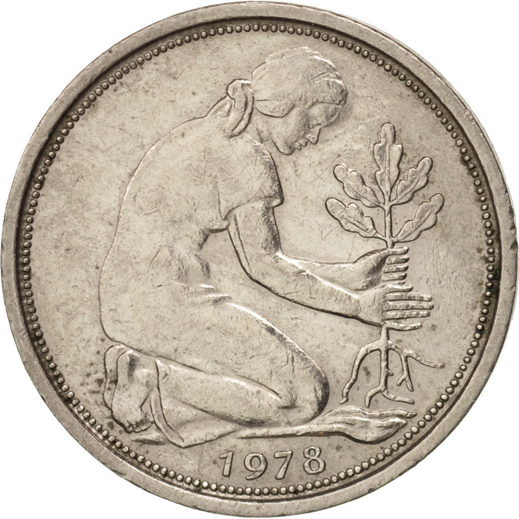 Munten, Federale Duitse Republiek, 50 Pfennig, 1978, Munich, ZF+, Copper-nickel