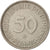 Moneda, ALEMANIA - REPÚBLICA FEDERAL, 50 Pfennig, 1974, Munich, MBC+, Cobre -