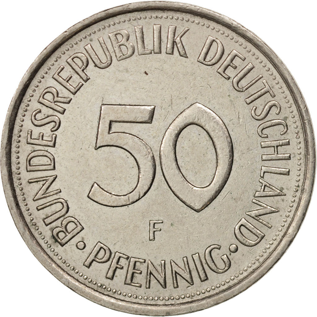 Moneta, GERMANIA - REPUBBLICA FEDERALE, 50 Pfennig, 1989, Stuttgart, SPL-