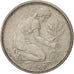 Moneda, ALEMANIA - REPÚBLICA FEDERAL, 50 Pfennig, 1969, Stuttgart, MBC, Cobre -