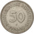 Coin, GERMANY - FEDERAL REPUBLIC, 50 Pfennig, 1969, Stuttgart, EF(40-45)