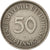 Moneda, ALEMANIA - REPÚBLICA FEDERAL, 50 Pfennig, 1972, Stuttgart, MBC, Cobre -