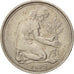 GERMANY - FEDERAL REPUBLIC, 50 Pfennig, 1985, Stuttgart, AU(55-58), KM:109.2