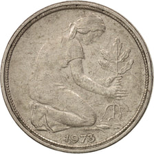 Coin, GERMANY - FEDERAL REPUBLIC, 50 Pfennig, 1973, Stuttgart, AU(50-53)