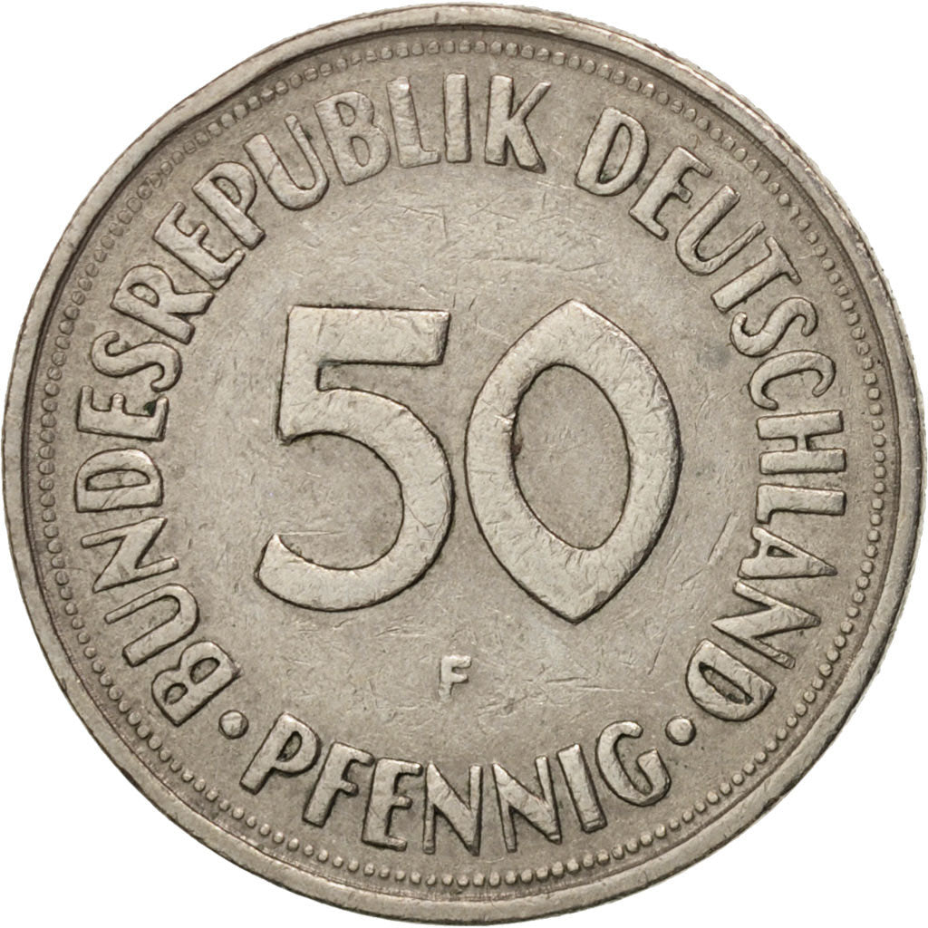 Munten, Federale Duitse Republiek, 50 Pfennig, 1971, Stuttgart, ZF