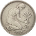 Moneta, GERMANIA - REPUBBLICA FEDERALE, 50 Pfennig, 1950, Hamburg, BB