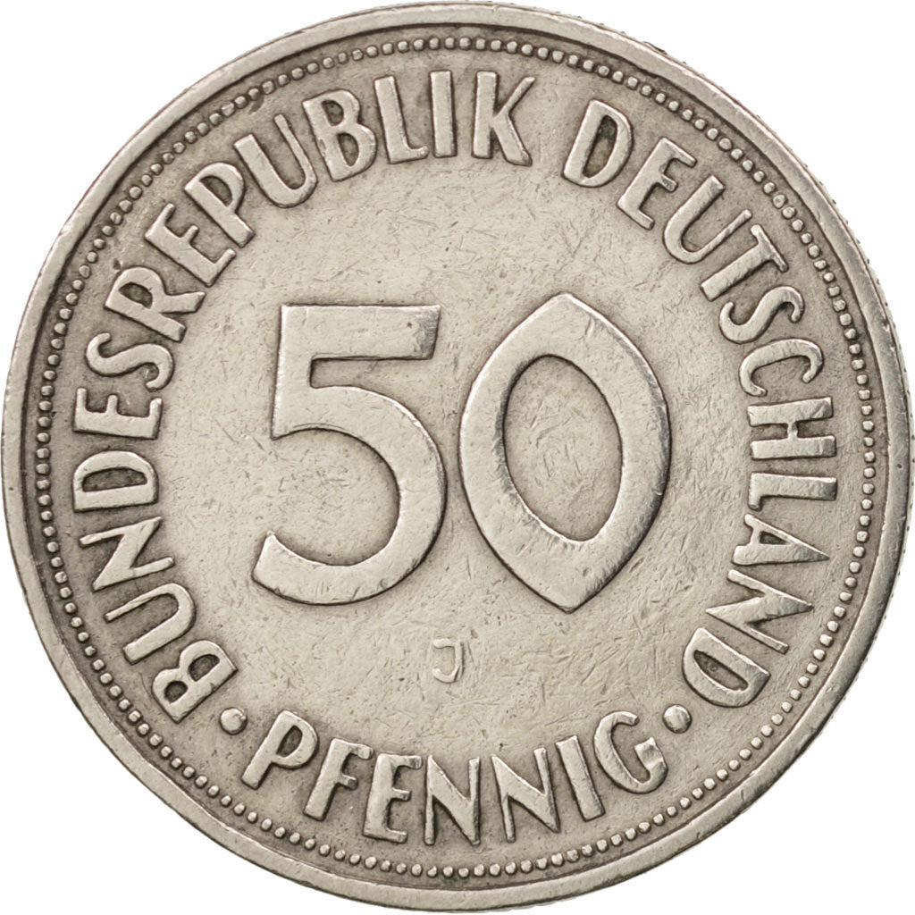 Moneta, GERMANIA - REPUBBLICA FEDERALE, 50 Pfennig, 1950, Hamburg, BB