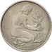 GERMANY - FEDERAL REPUBLIC, 50 Pfennig, 1976, Hamburg, AU(55-58), KM:109.2