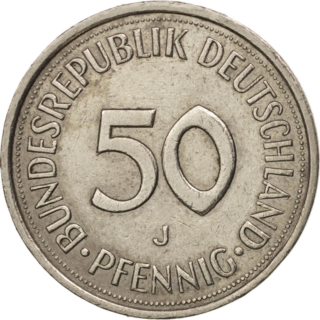 Coin, GERMANY - FEDERAL REPUBLIC, 50 Pfennig, 1982, Hamburg, AU(50-53)
