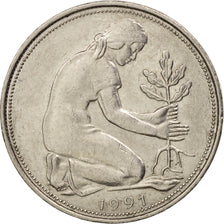 Monnaie, République fédérale allemande, 50 Pfennig, 1991, Munich, SUP