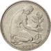 Monnaie, République fédérale allemande, 50 Pfennig, 1991, Munich, SUP