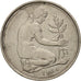 Monnaie, République fédérale allemande, 50 Pfennig, 1984, Stuttgart, SUP