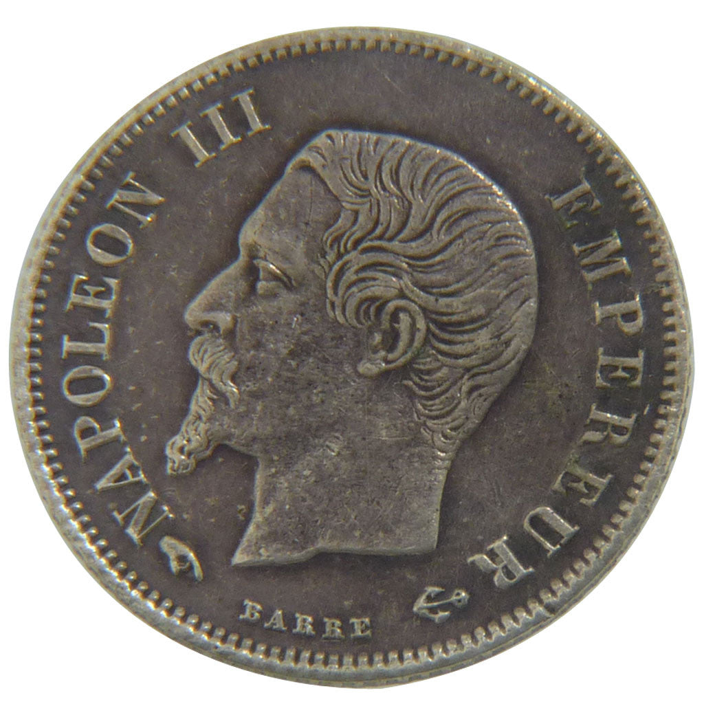 FRANCE, Napoléon III, 20 Centimes, 1860, Paris, KM #778.1, EF(40-45), Silver, 15