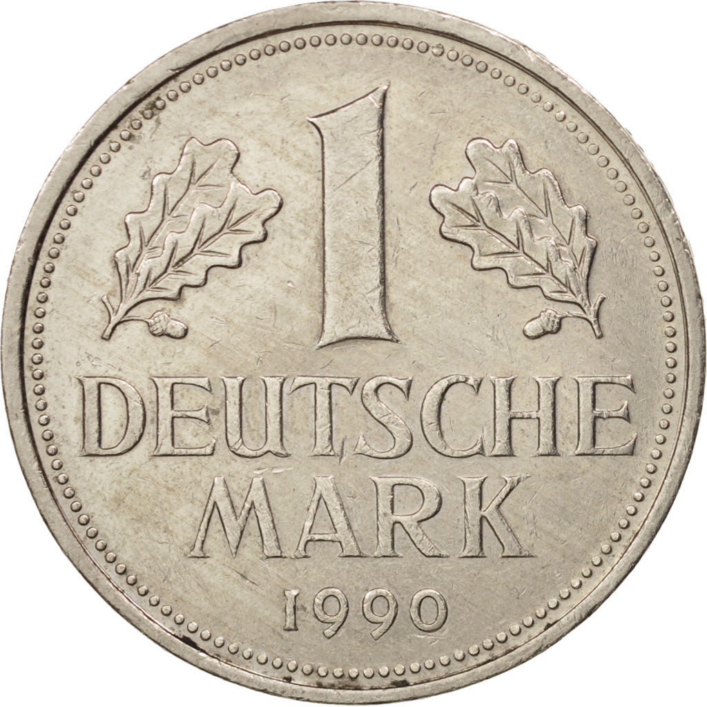 Coin, GERMANY - FEDERAL REPUBLIC, Mark, 1990, Munich, AU(55-58), Copper-nickel