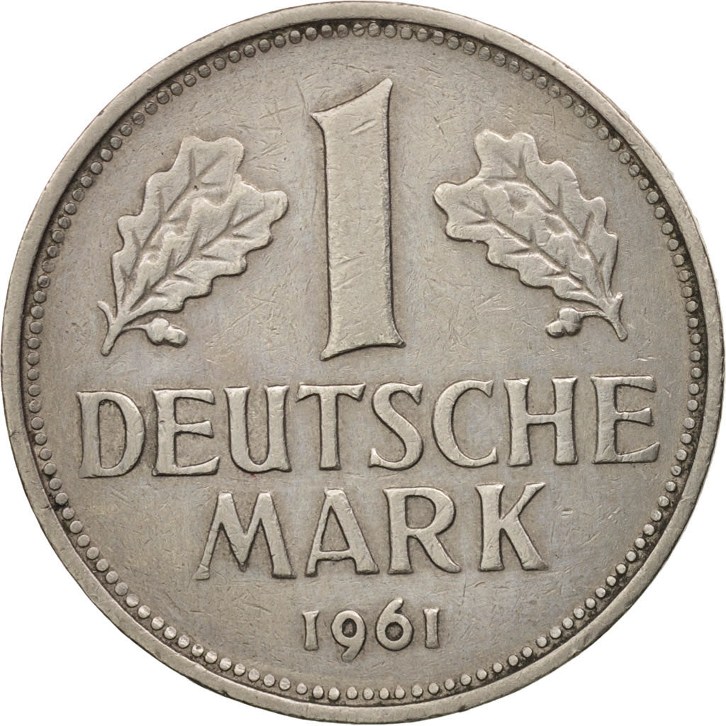 Coin, GERMANY - FEDERAL REPUBLIC, Mark, 1961, Stuttgart, AU(50-53)