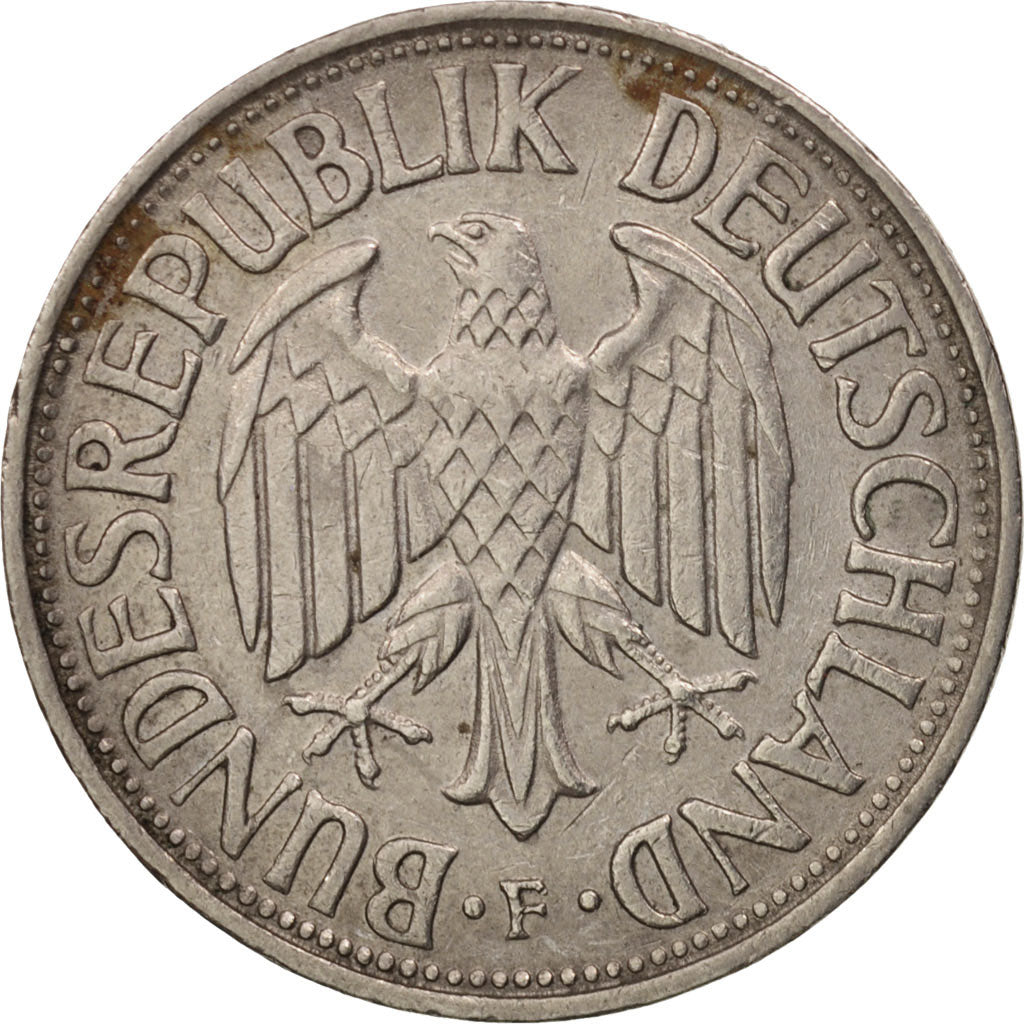 Moneda, ALEMANIA - REPÚBLICA FEDERAL, Mark, 1968, Stuttgart, MBC, Cobre -
