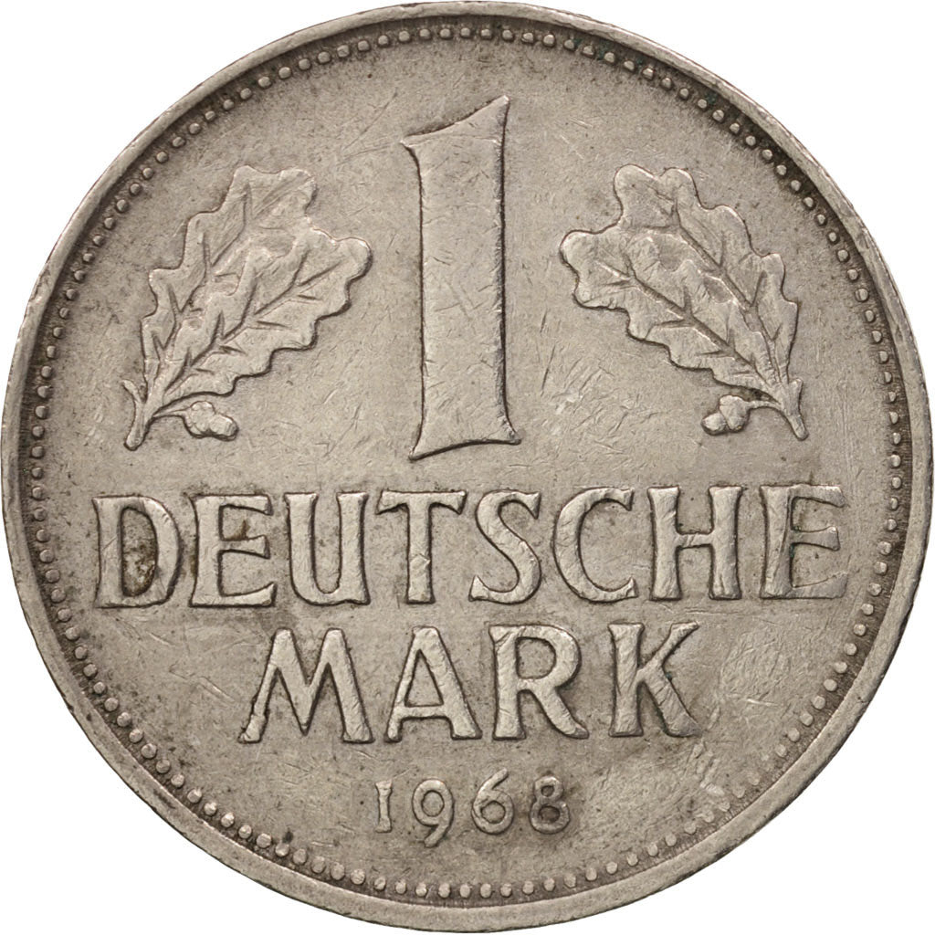 Moneda, ALEMANIA - REPÚBLICA FEDERAL, Mark, 1968, Stuttgart, MBC, Cobre -