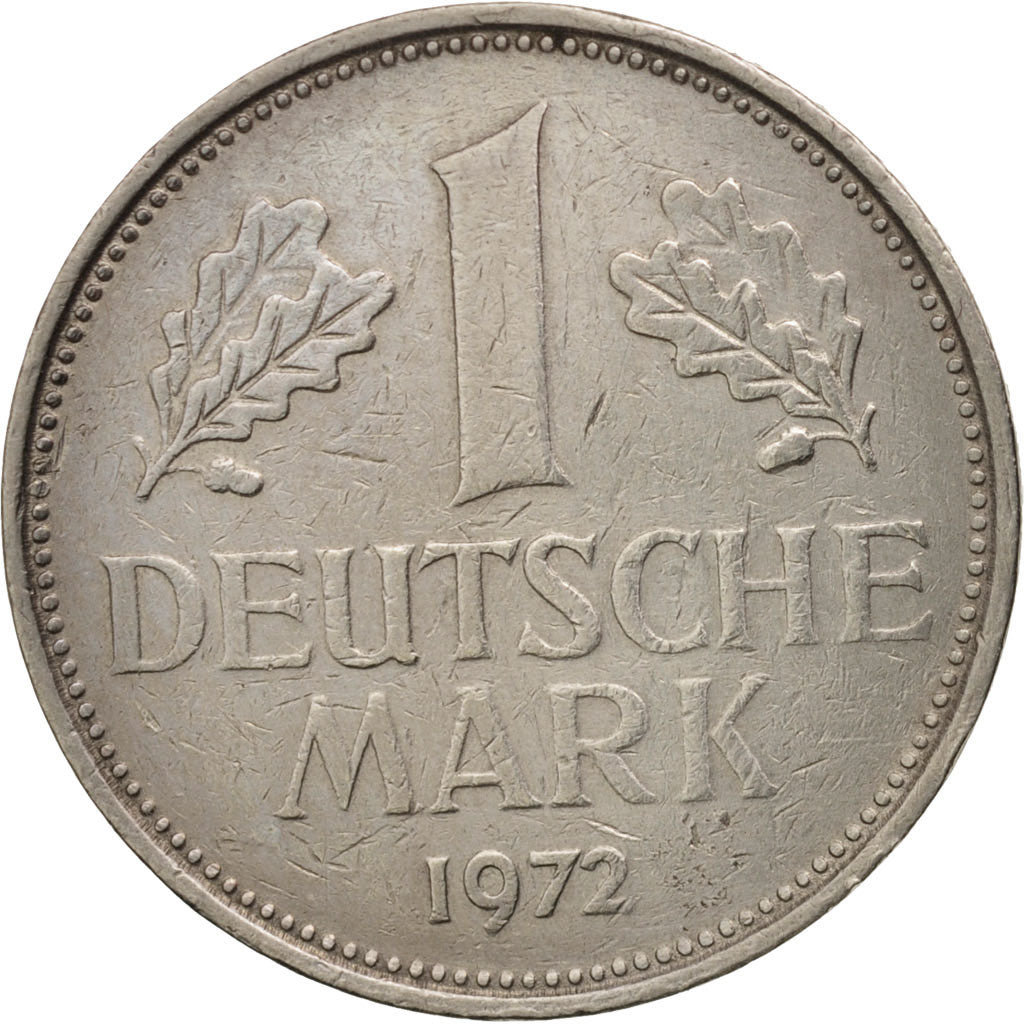 GERMANY - FEDERAL REPUBLIC, Mark, 1972, Stuttgart, AU(50-53), KM:110