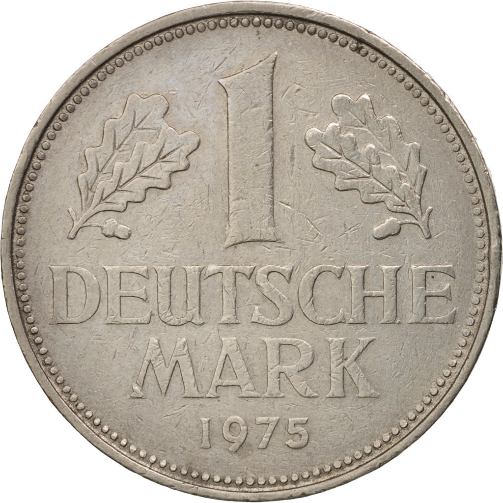 Moneta, GERMANIA - REPUBBLICA FEDERALE, Mark, 1975, Stuttgart, BB+, Rame-nichel