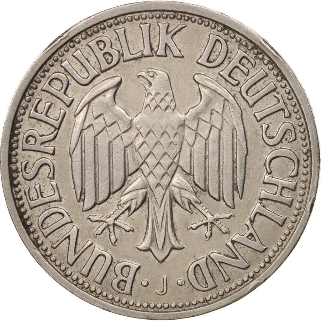 Munten, Federale Duitse Republiek, Mark, 1955, Hamburg, PR, Copper-nickel