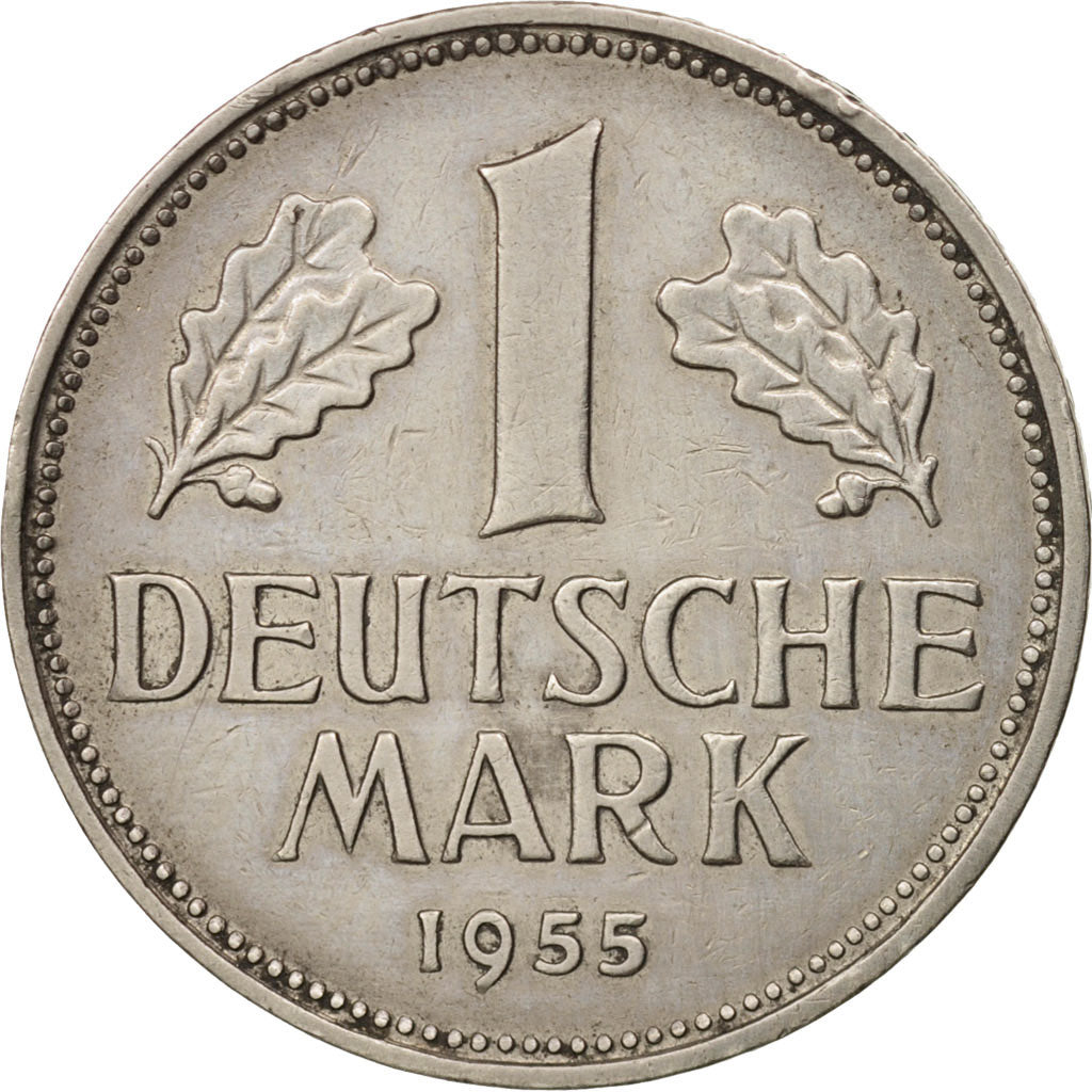 Munten, Federale Duitse Republiek, Mark, 1955, Hamburg, PR, Copper-nickel