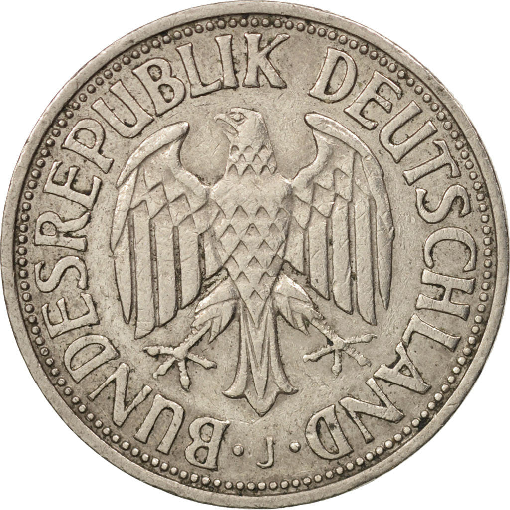 Munten, Federale Duitse Republiek, Mark, 1956, Hamburg, ZF, Copper-nickel