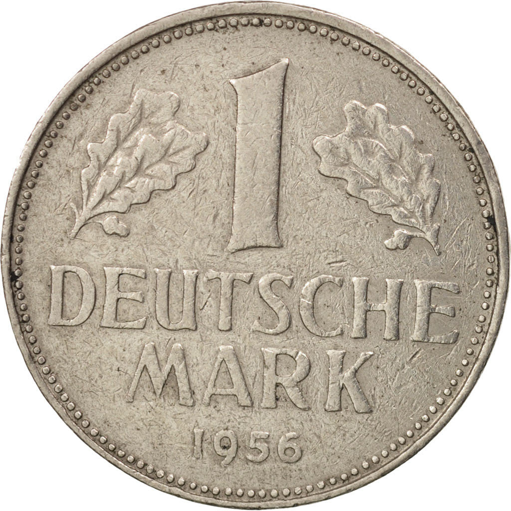 Munten, Federale Duitse Republiek, Mark, 1956, Hamburg, ZF, Copper-nickel