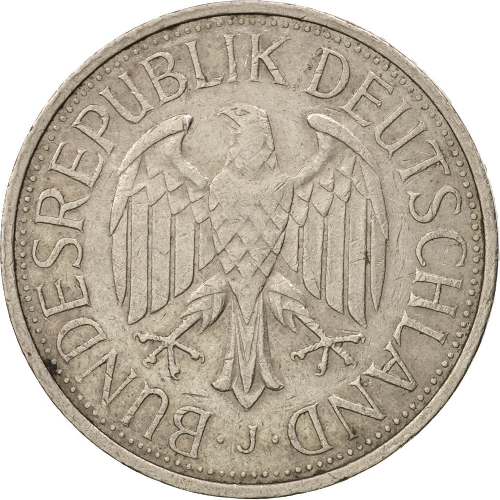 Coin, GERMANY - FEDERAL REPUBLIC, Mark, 1982, Hamburg, EF(40-45), Copper-nickel