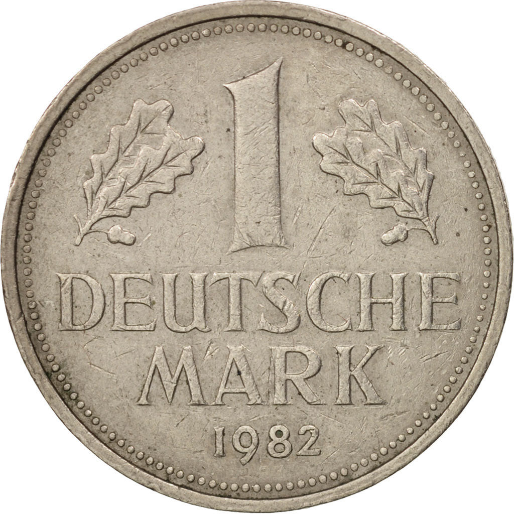 Coin, GERMANY - FEDERAL REPUBLIC, Mark, 1982, Hamburg, EF(40-45), Copper-nickel