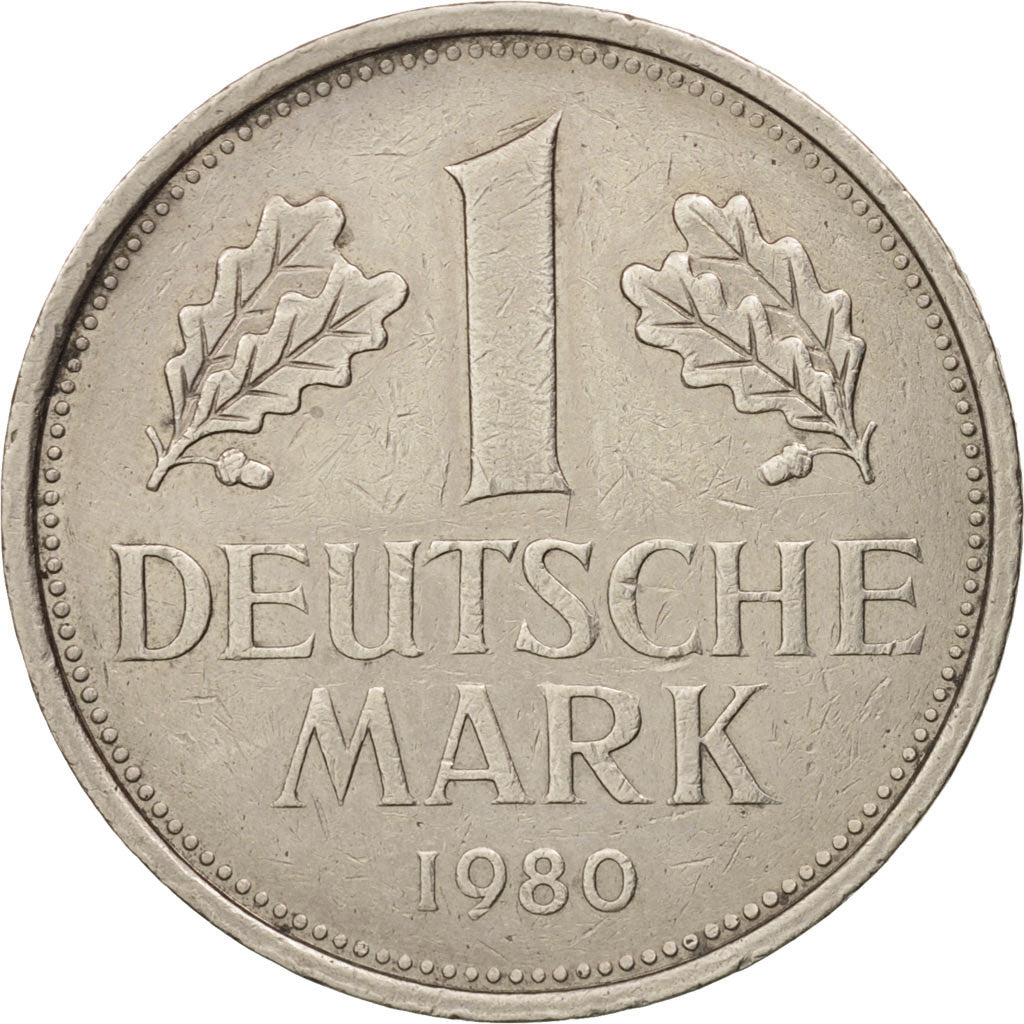 GERMANY - FEDERAL REPUBLIC, Mark, 1980, Hamburg, AU(55-58), KM:110