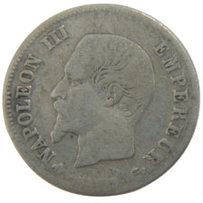 FRANCE, Napoléon III, 20 Centimes, 1860, Strasbourg, VF(20-25), Silver, Gadoury