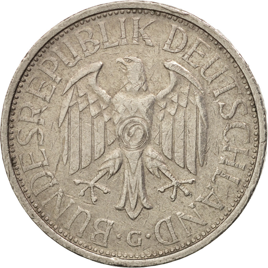 GERMANY - FEDERAL REPUBLIC, Mark, 1973, Karlsruhe, EF(40-45), KM:110