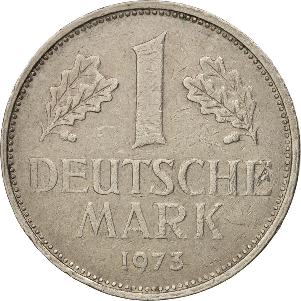 GERMANY - FEDERAL REPUBLIC, Mark, 1973, Karlsruhe, EF(40-45), KM:110
