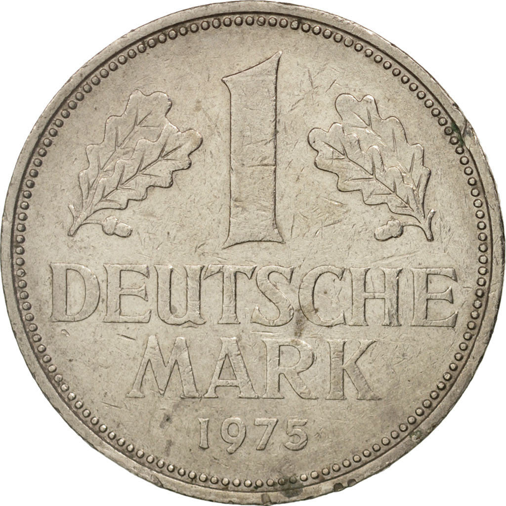 Moneta, Niemcy - RFN, Mark, 1975, Karlsruhe, AU(50-53), Miedź-Nikiel, KM:110