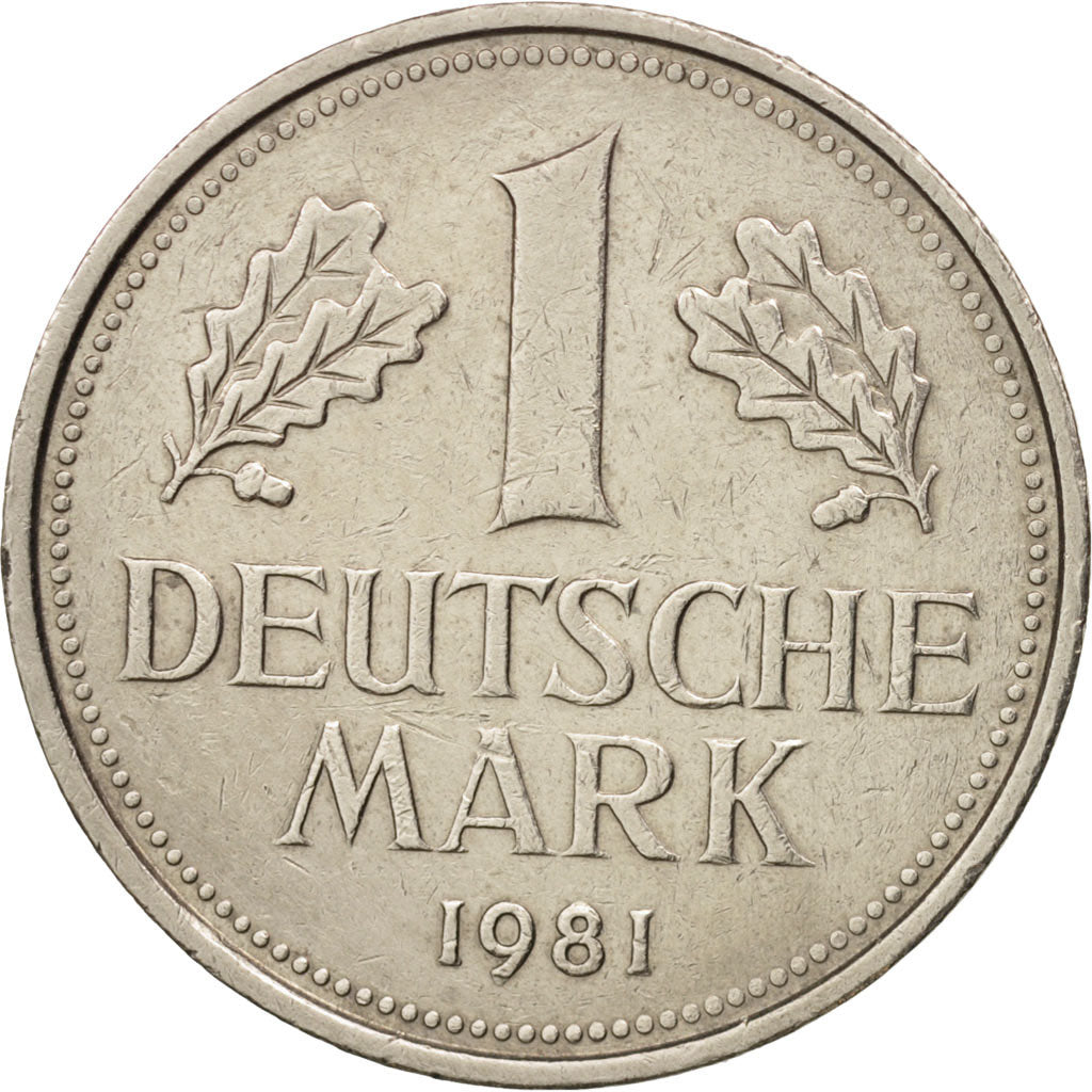 GERMANY - FEDERAL REPUBLIC, Mark, 1981, Karlsruhe, AU(55-58), KM:110