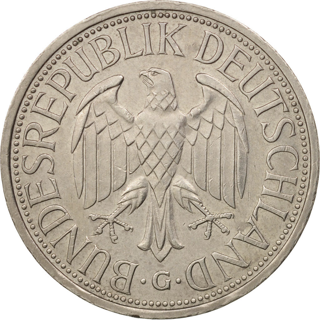 GERMANY - FEDERAL REPUBLIC, Mark, 1990, Karlsruhe, AU(55-58), KM:110