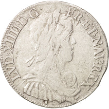 Frankreich, Louis XIV, 1/2 Écu, 1650, Aix-en-Provence, VF(20-25), KM:164.23
