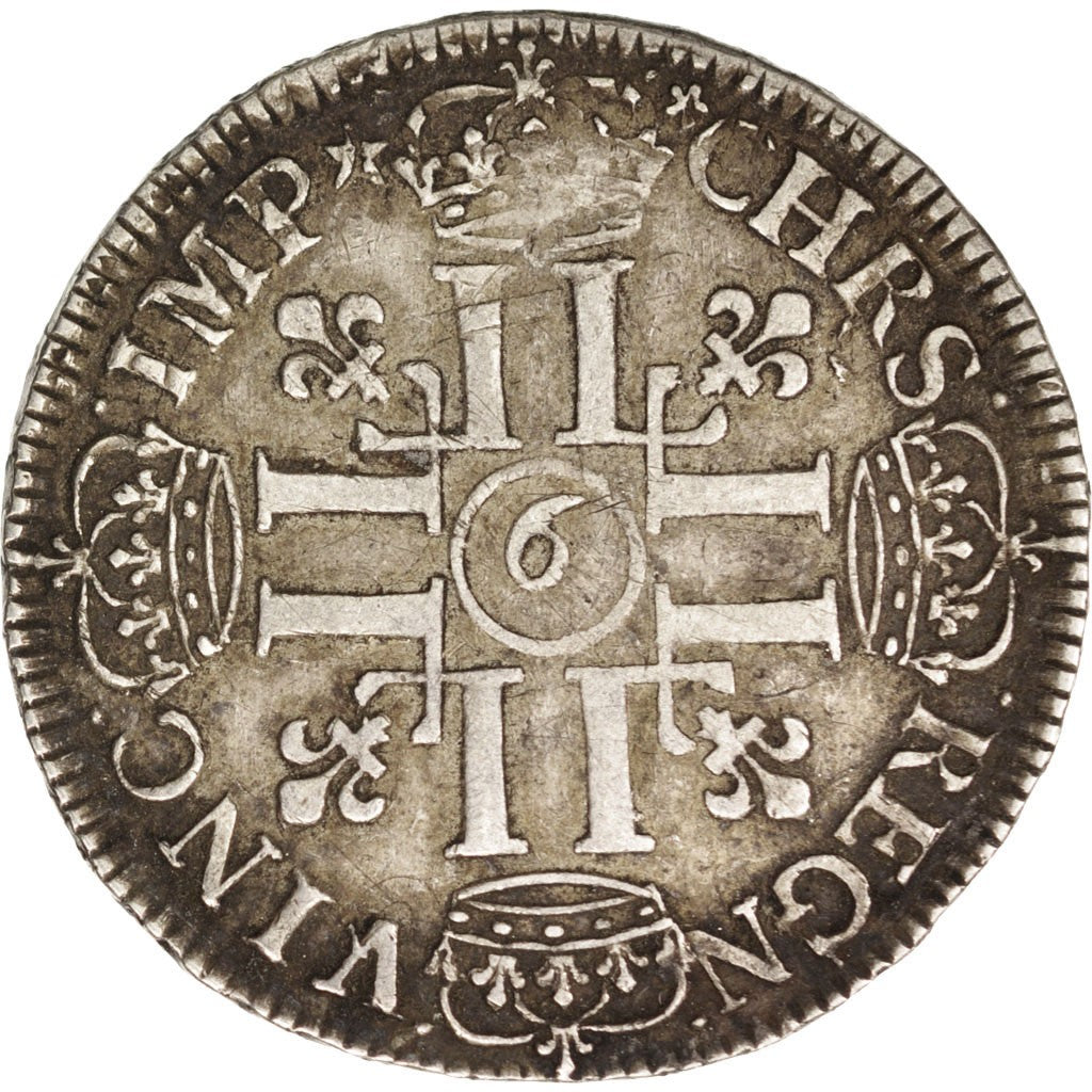 Coin, France, Louis XIV, 1/2 Écu aux 8 L, 1/2 Ecu, 1691, Rennes, EF(40-45)