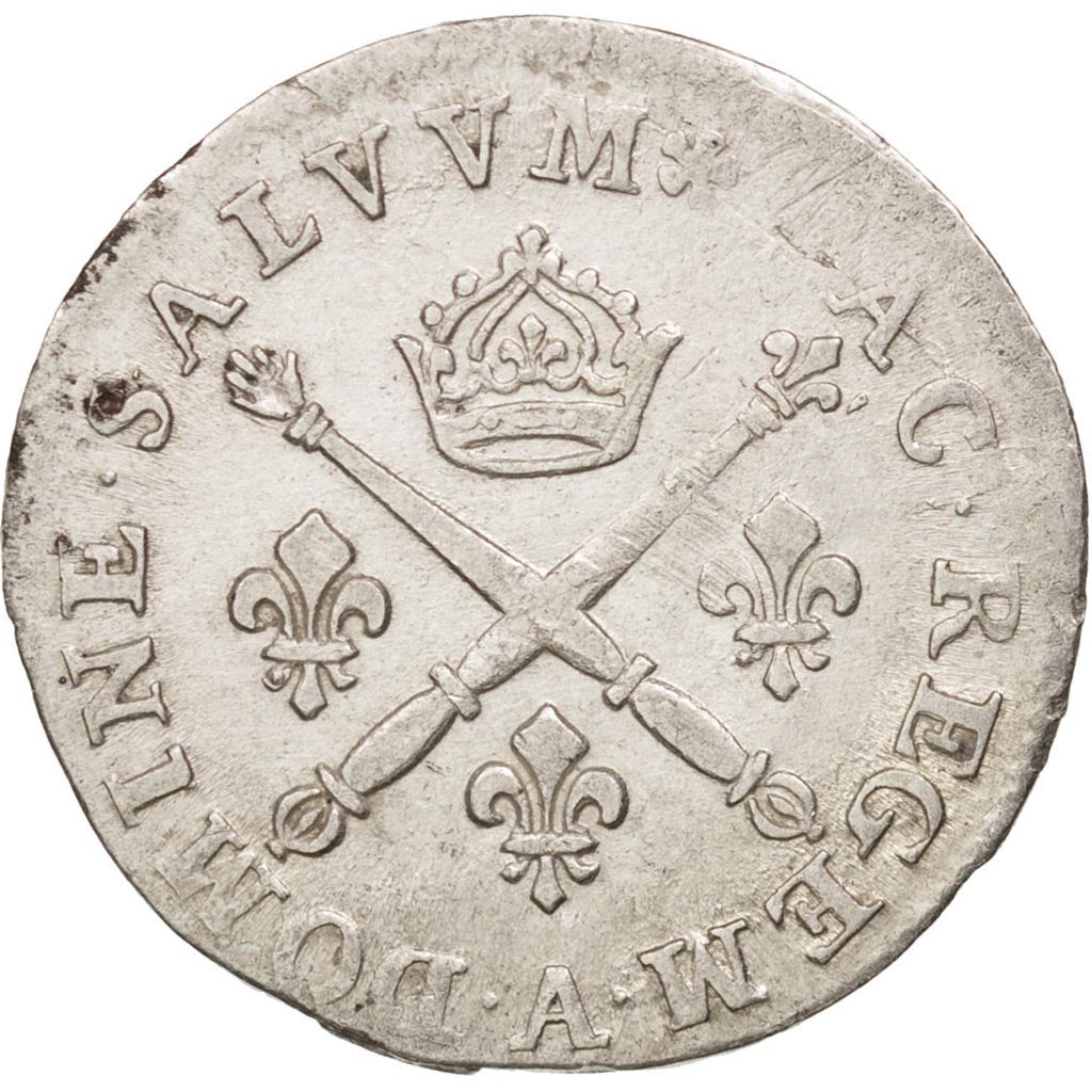 France, Louis XIV, 10 Sols aux insignes, 1703, Paris, EF(40-45), KM:349.1