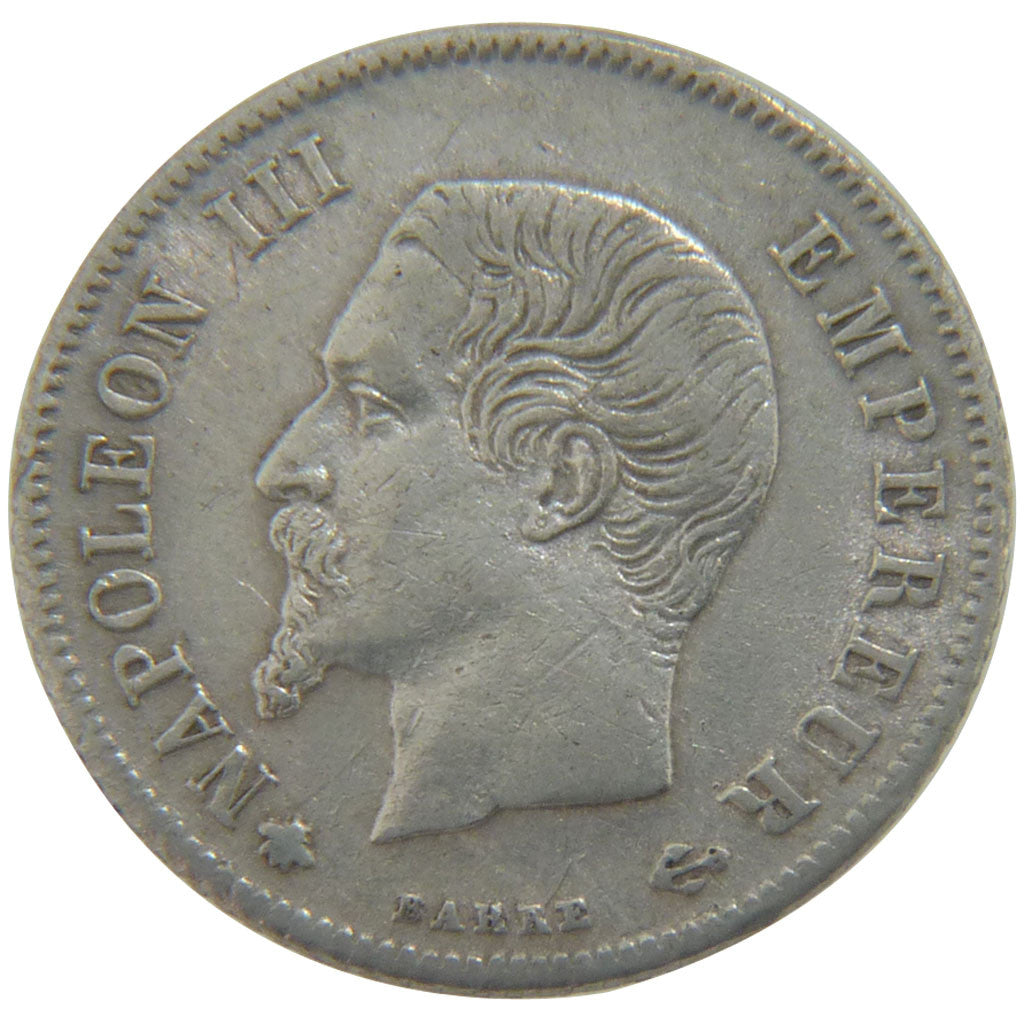 FRANCE, Napoléon III, 20 Centimes, 1860, Strasbourg, KM #778.2, EF(40-45), S...