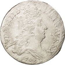 France, Louis XIV, 10 Sols aux insignes, 1704, Paris, EF(40-45), KM:349.1