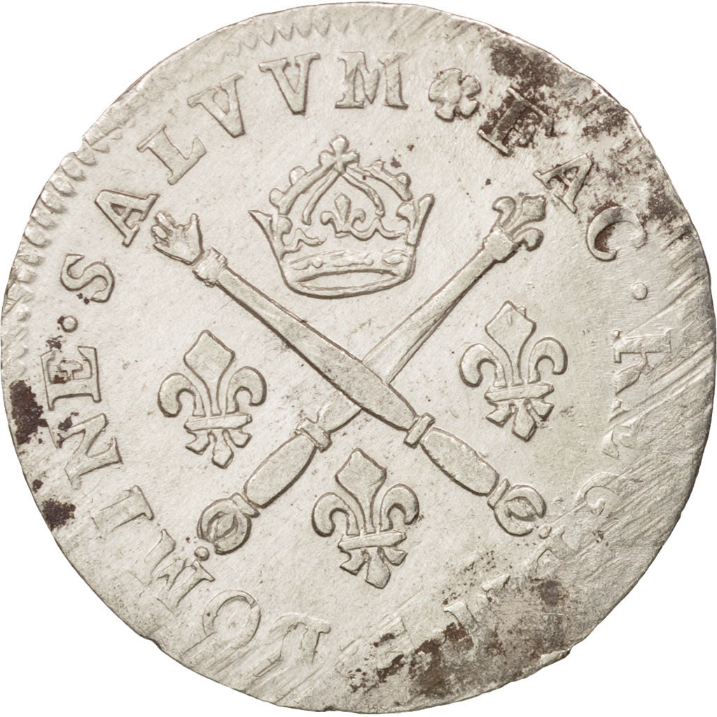 France, Louis XIV, 10 Sols aux insignes, 1704, Paris, EF(40-45), KM:349.1