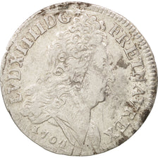 Francia, Louis XIV, 10 Sols aux insignes, 10 Sols-1/8 Ecu, 1704, Paris, BB, A...