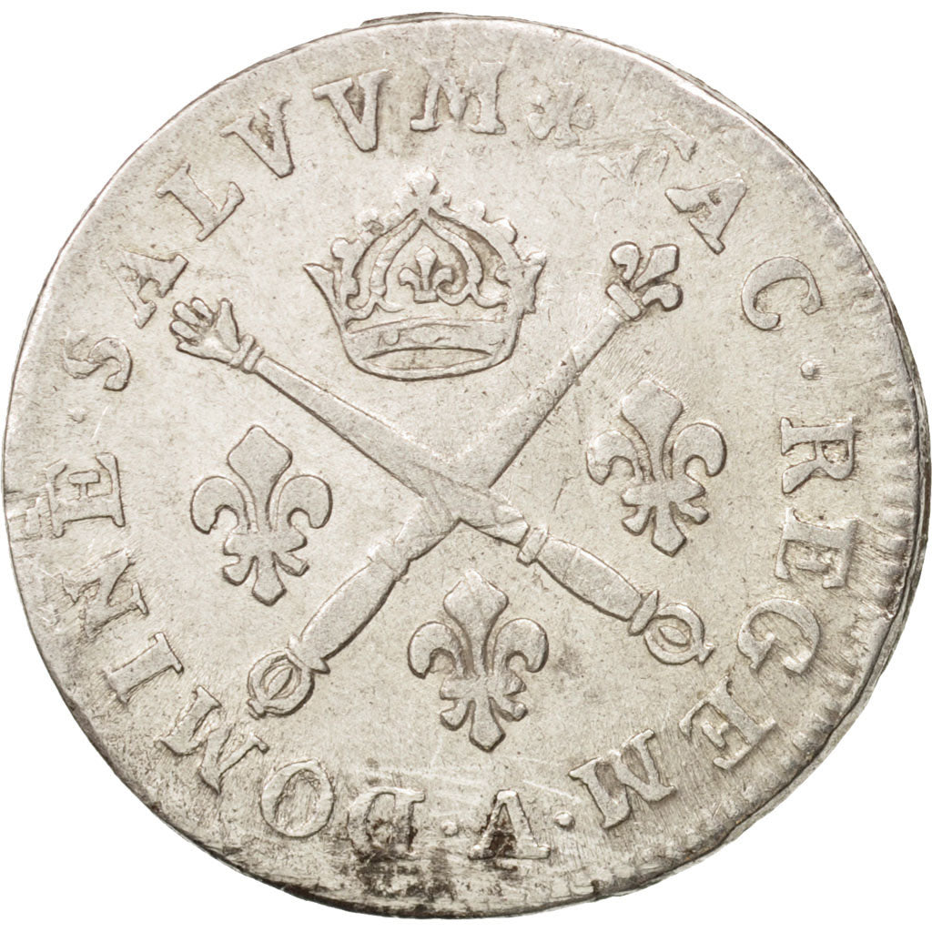 Francia, Louis XIV, 10 Sols aux insignes, 10 Sols-1/8 Ecu, 1704, Paris, BB, A...