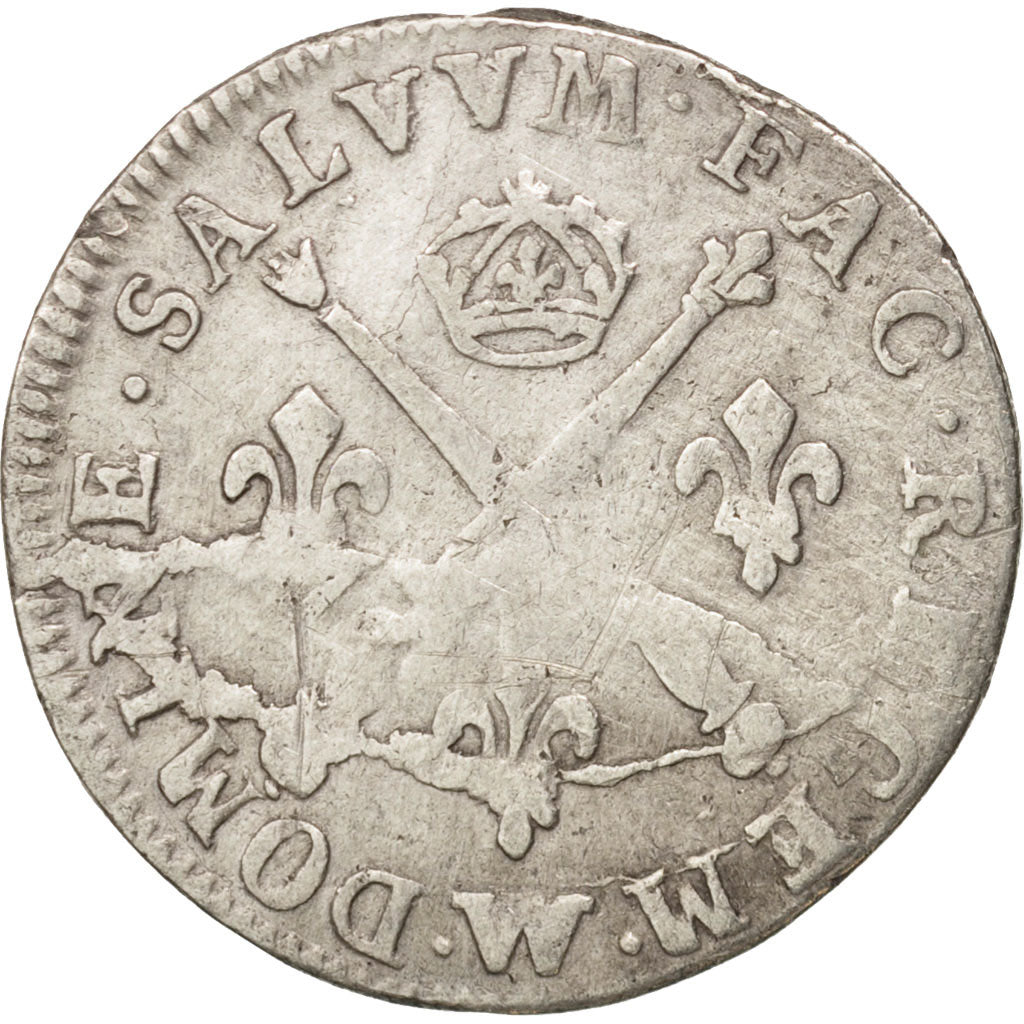 Francia, Louis XIV, 5 Sols aux insignes, 5 Sols, 1/16 ECU, 1702, Lille, B+, A...