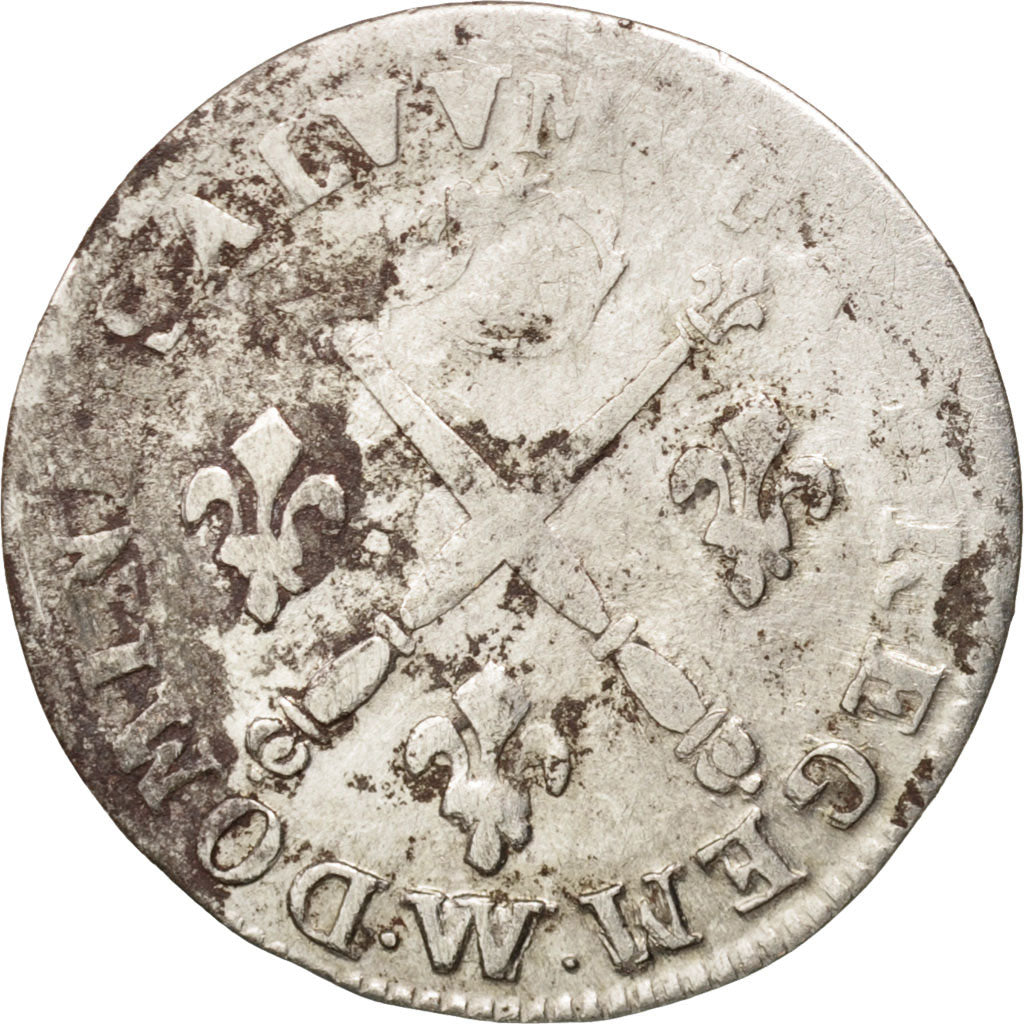 France, Louis XIV, 5 Sols aux insignes, 1702, Lille, VF(20-25), KM:337.20