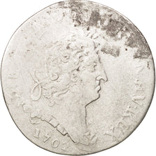 France, Louis XIV, 5 Sols aux insignes, 1702, Paris, VF(20-25), KM:337.1